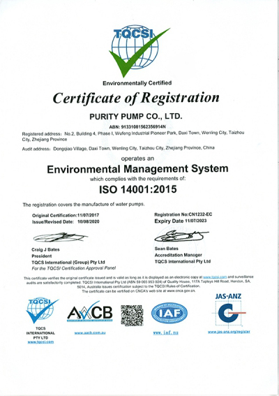 Hệ thống quản lý môi trường ISO14001